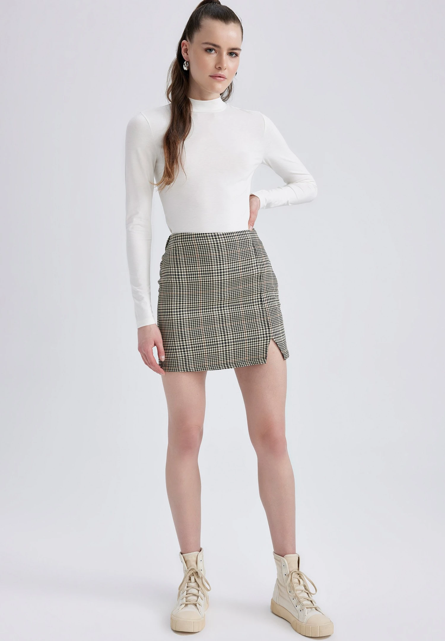 DeFacto A-Lijn Rok - Brown 4 DeFacto A-Lijn Rok - Brown - Afbeelding 2