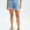 DeFacto Mom Fit - Jeansshort - Blue -DeFacto 487ee01c9ef848b8ab768f870161891a