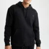 DeFacto Standart Fit- Hoodie - Black 1 DeFacto Standart Fit- Hoodie - Black -DeFacto 48956a894b7c4ee49b86afbae0e118fa