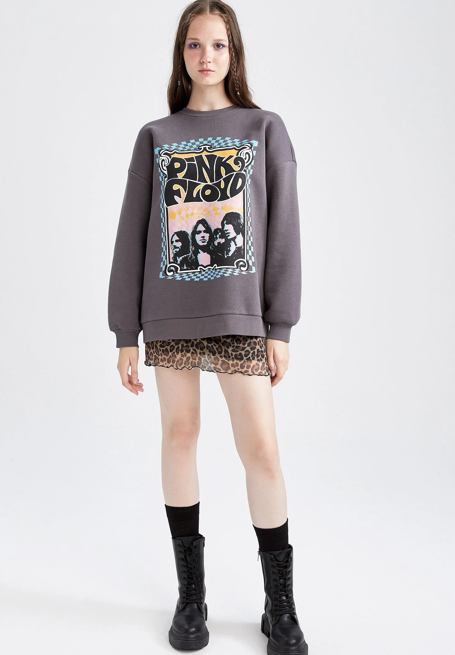 DeFacto Pink Floyd - Sweater - Anthracite 4 DeFacto Pink Floyd - Sweater - Anthracite - Afbeelding 2