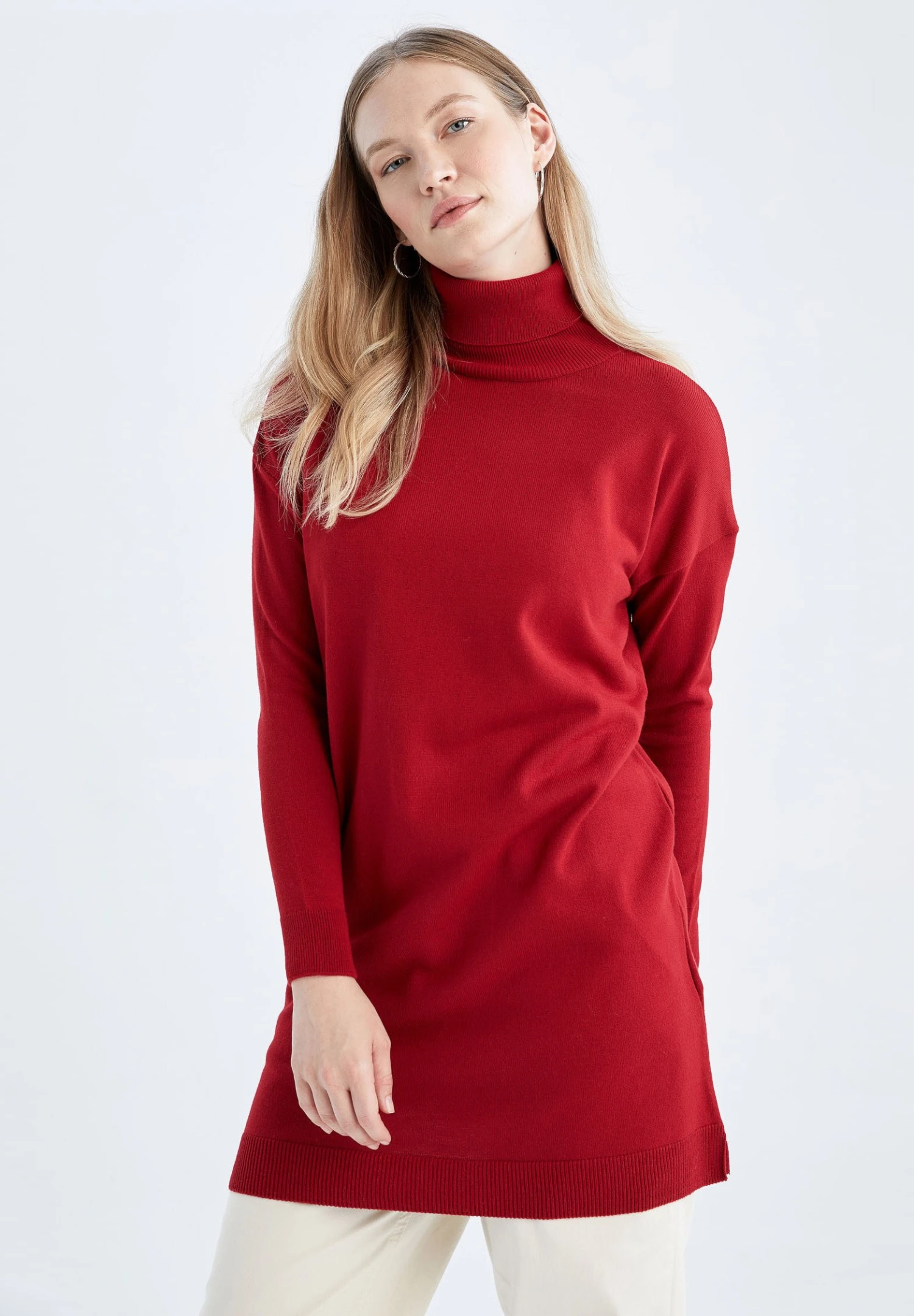 DeFacto Regular Fit- Trui - Red 3 DeFacto Regular Fit- Trui - Red