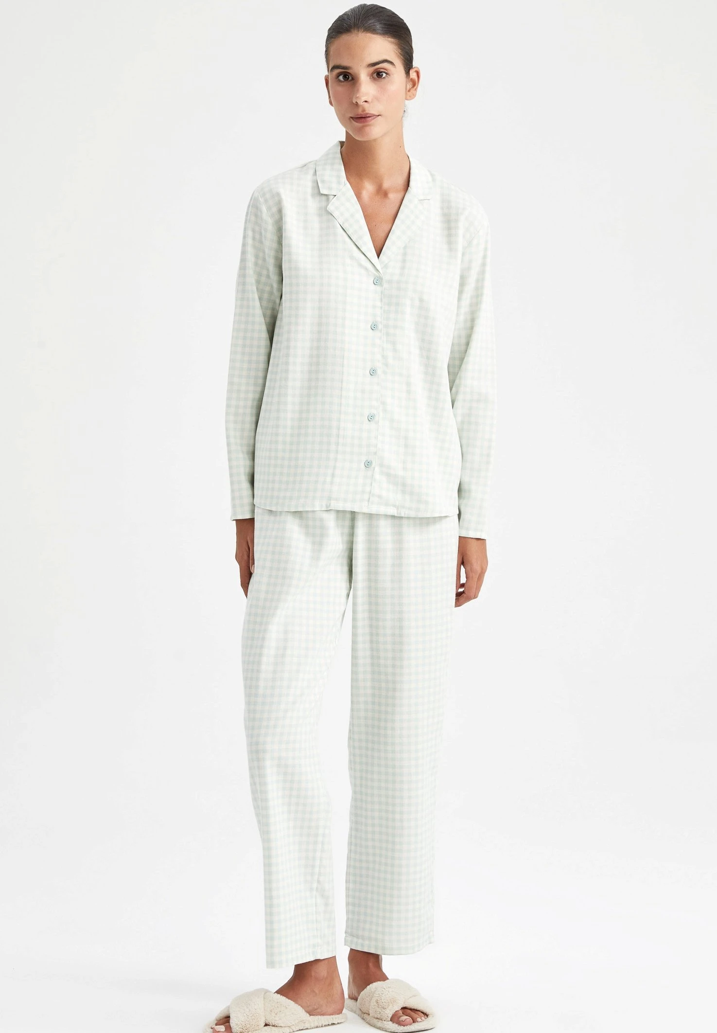 DeFacto Regular Fit - Pyjama - Turquoise 3 DeFacto Regular Fit - Pyjama - Turquoise