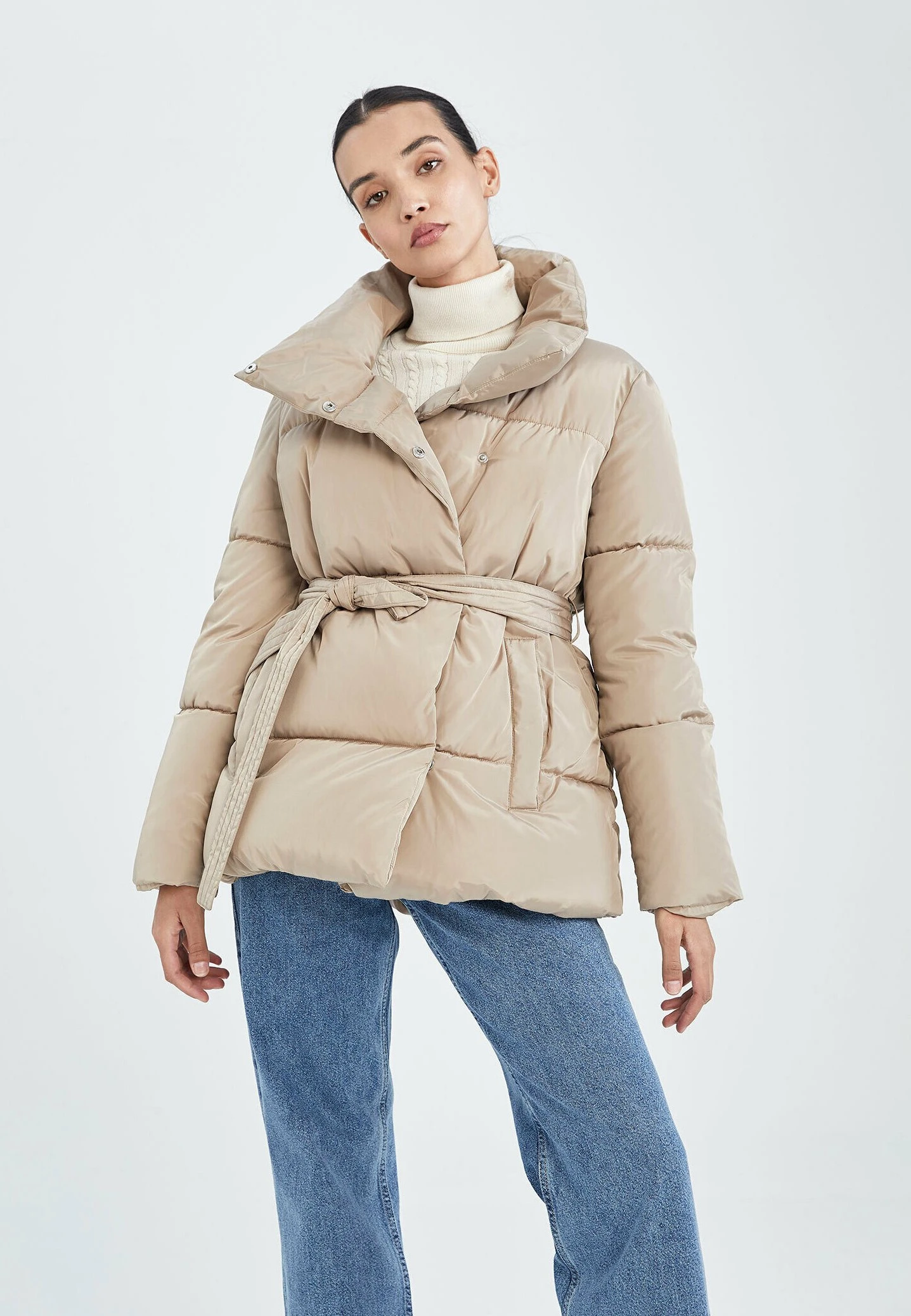 DeFacto Regular Fit- Winterjas - Brown 3 DeFacto Regular Fit- Winterjas - Brown