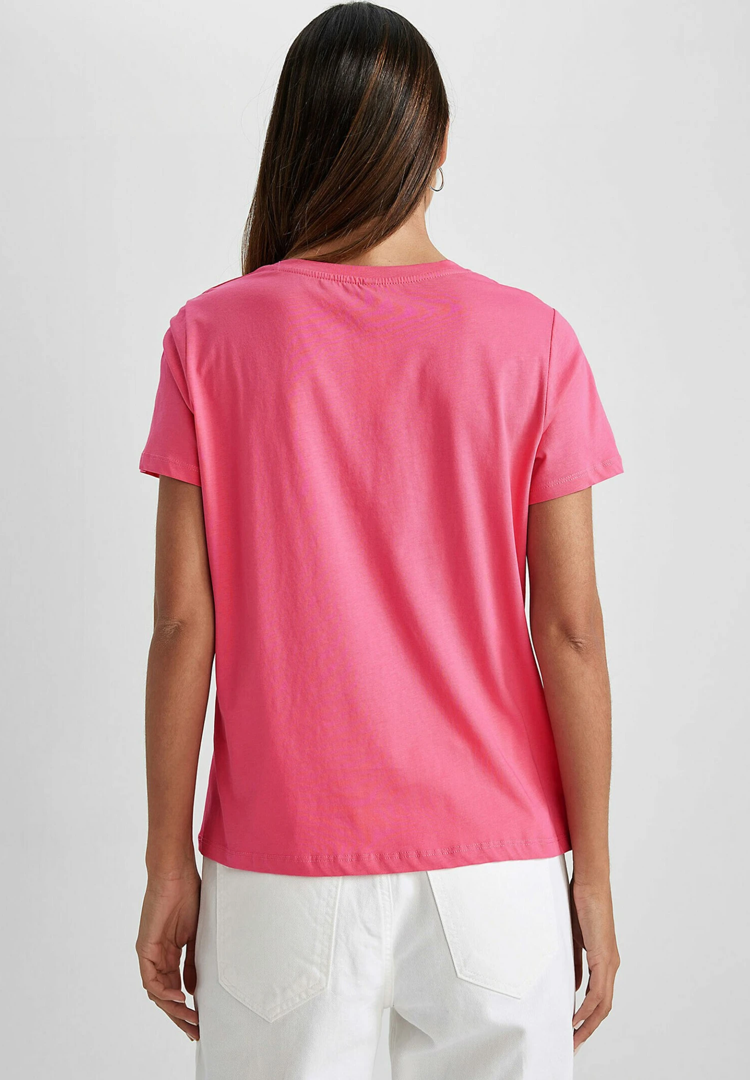 DeFacto Regular Fit- T-Shirt Print - Pink 5 DeFacto Regular Fit- T-Shirt Print - Pink - Afbeelding 3