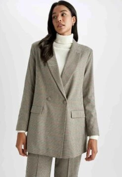 DeFacto Regular Fit - Halflange Jas - Beige