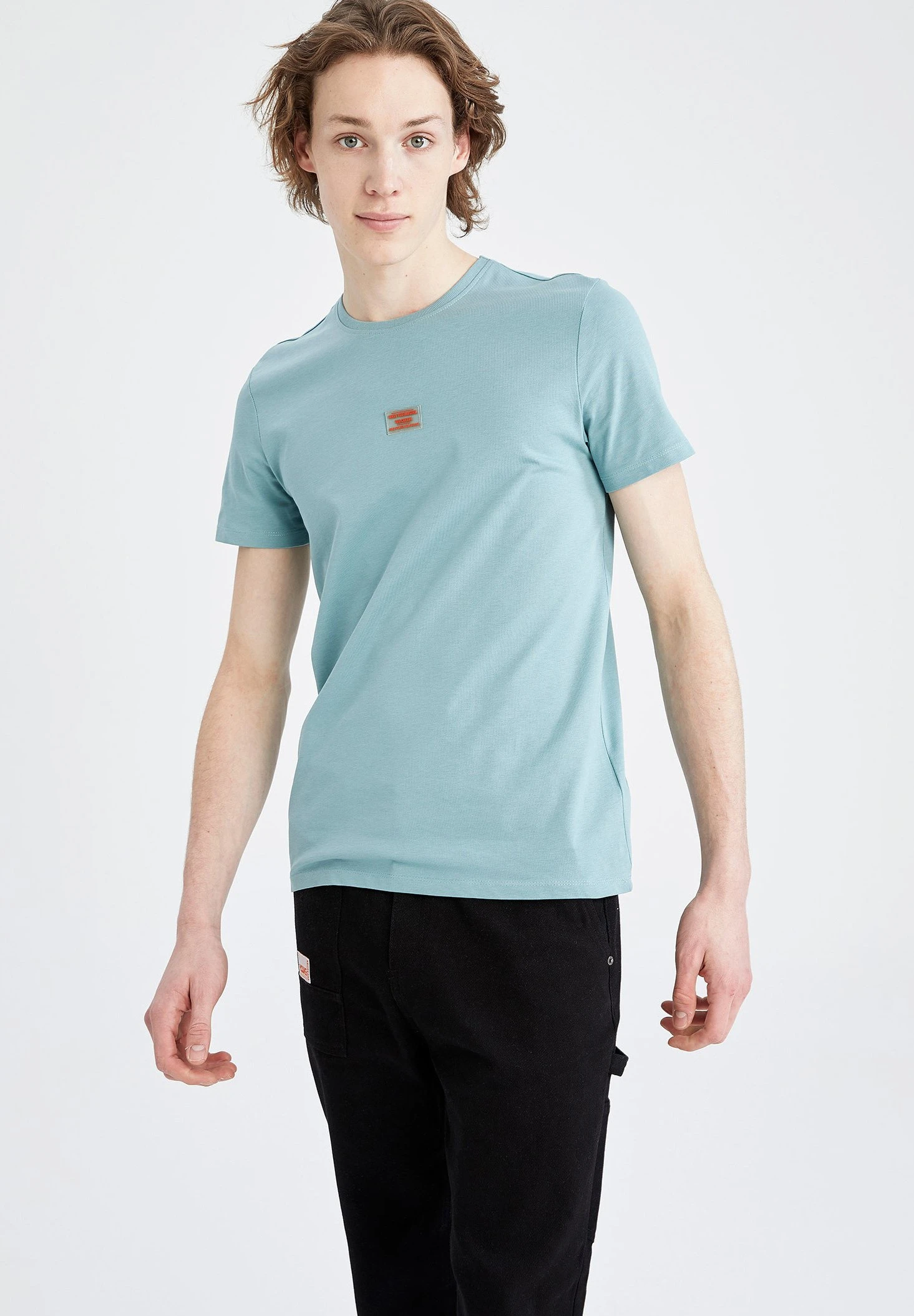DeFacto T-Shirt Basic - Green 3 DeFacto T-Shirt Basic - Green