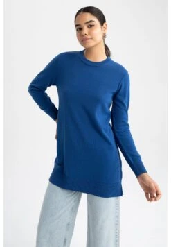 DeFacto Regular Fit Long Sleeved- Trui - Blue