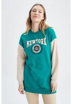 DeFacto Relax Fit Long Sleeved - Sweater - Green