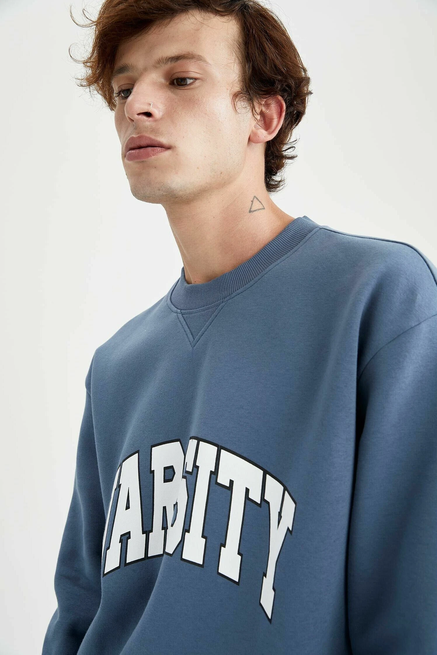 DeFacto Loose Fit - Sweater - Indigo 7 DeFacto Loose Fit - Sweater - Indigo - Afbeelding 5