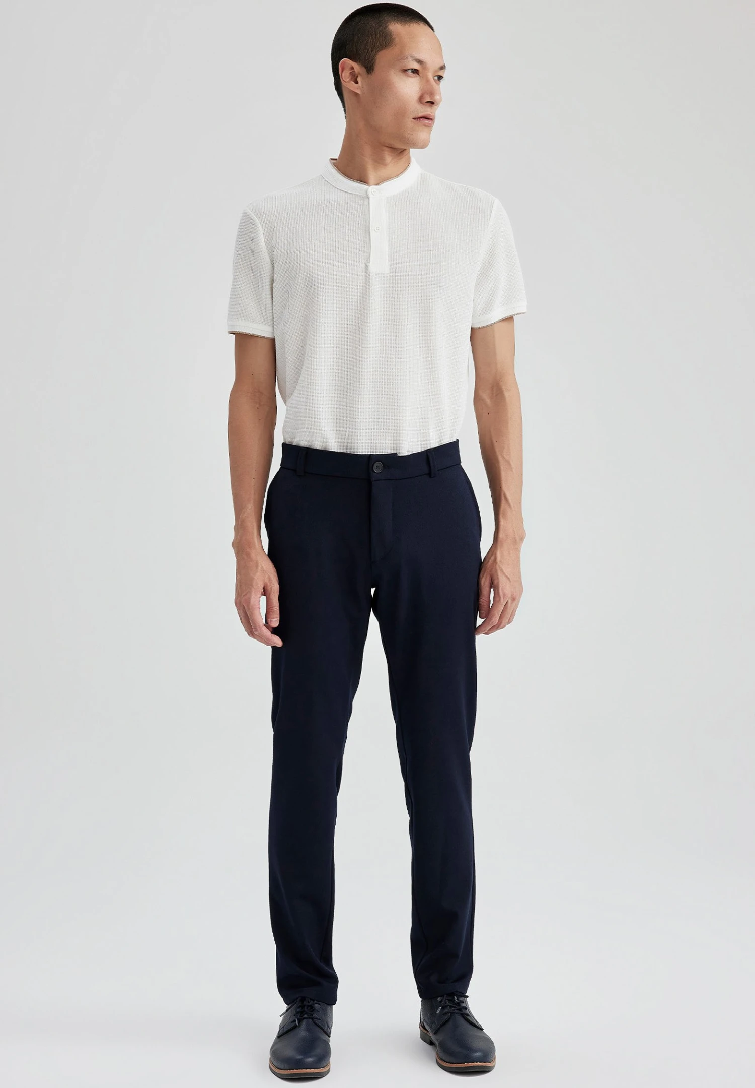 DeFacto Modern Fit- T-Shirt Basic - White 4 DeFacto Modern Fit- T-Shirt Basic - White - Afbeelding 2