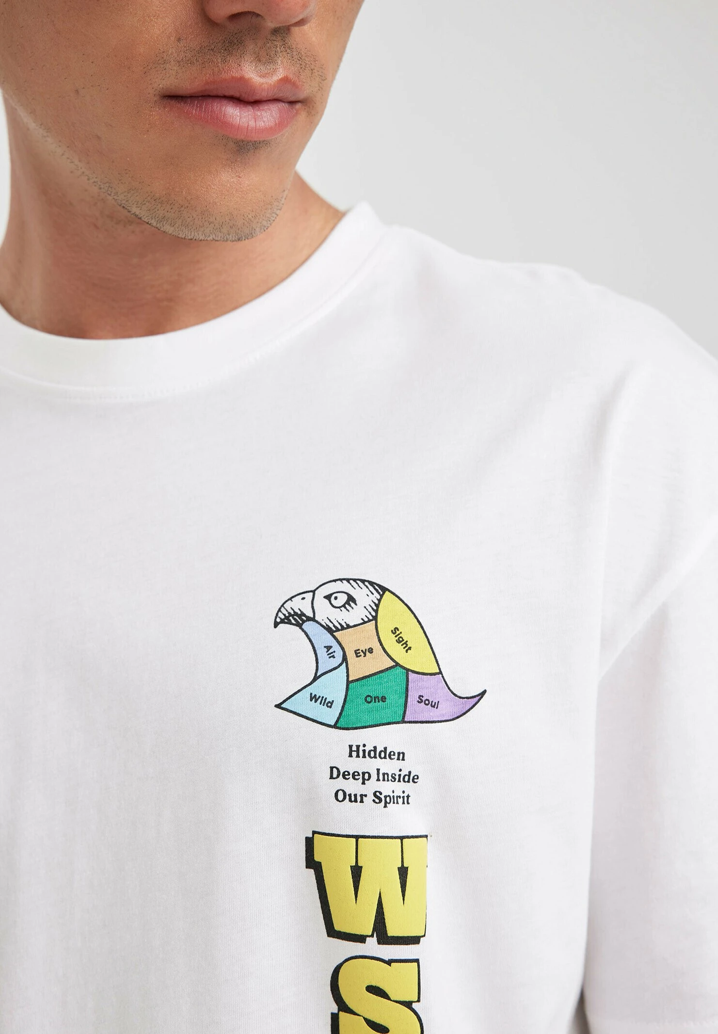 DeFacto Comfort Fit- T-Shirt Print - White 6 DeFacto Comfort Fit- T-Shirt Print - White - Afbeelding 4