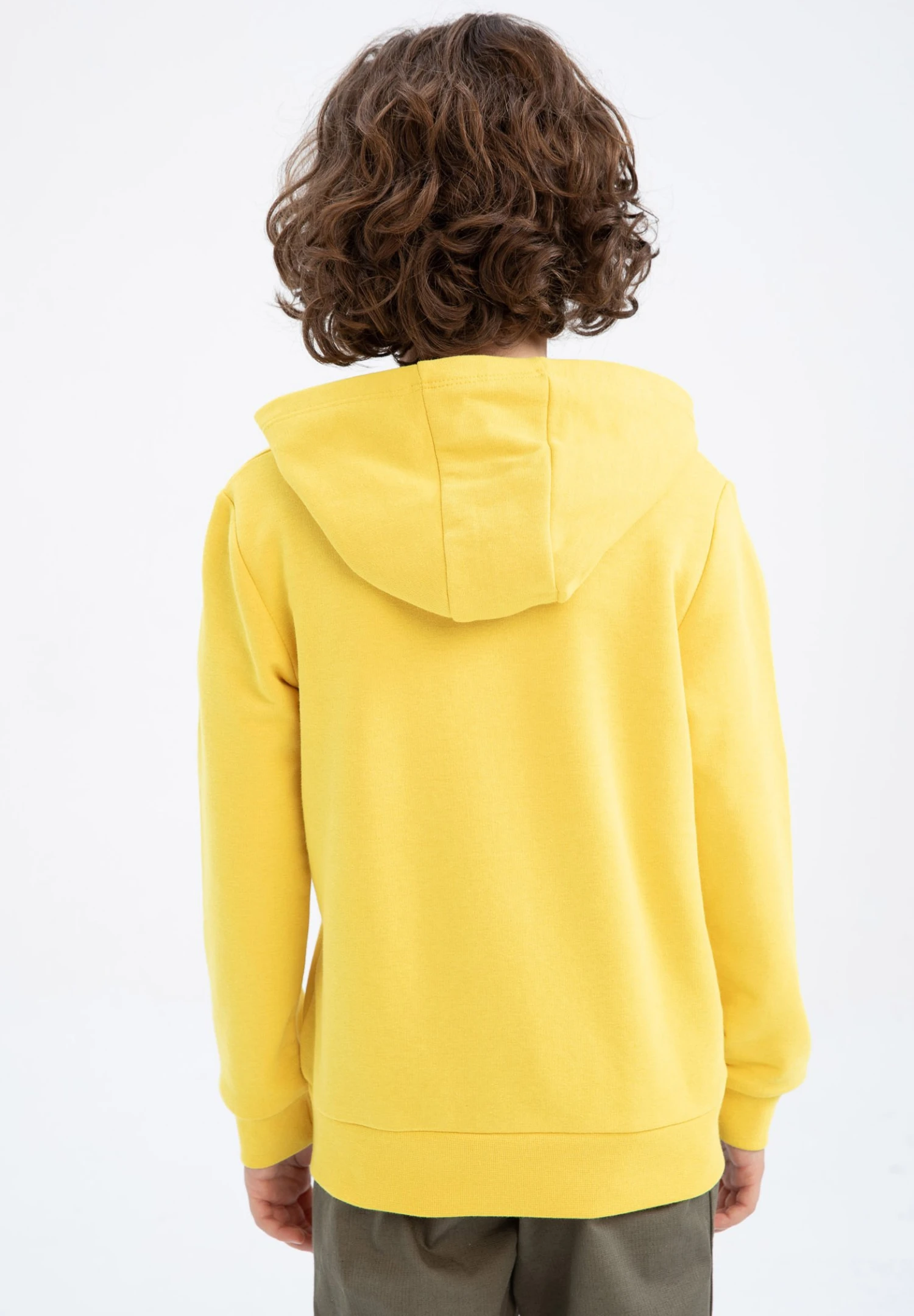 DeFacto Regular Fit- Hoodie - Yellow 5 DeFacto Regular Fit- Hoodie - Yellow - Afbeelding 3