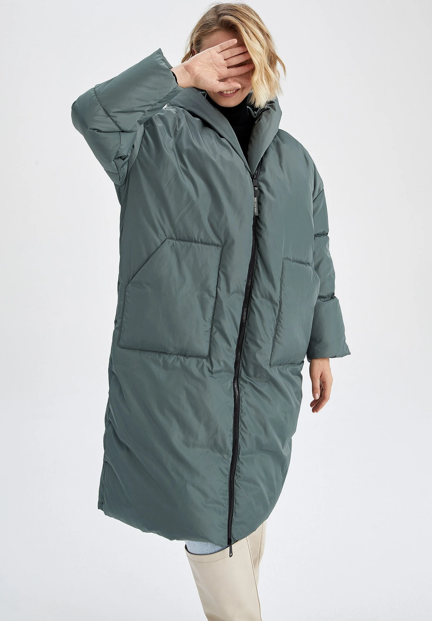 DeFacto Relax Fit - Winterjas - Green 3 DeFacto Relax Fit - Winterjas - Green