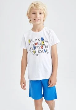 DeFacto Set Regular Fit - Shorts - White -DeFacto 532b8c2ceff44af0961dbb8bf751af3f