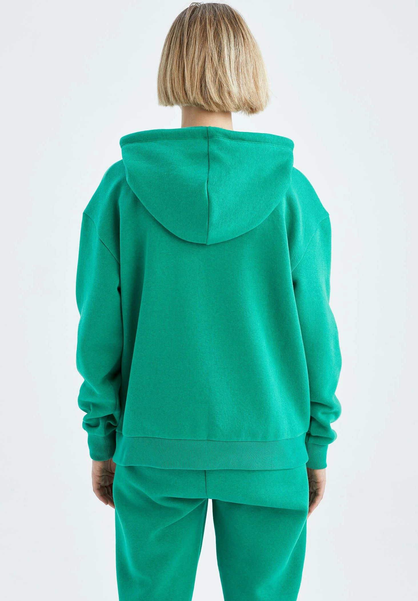 DeFacto Hoodie - Green 5 DeFacto Hoodie - Green - Afbeelding 3