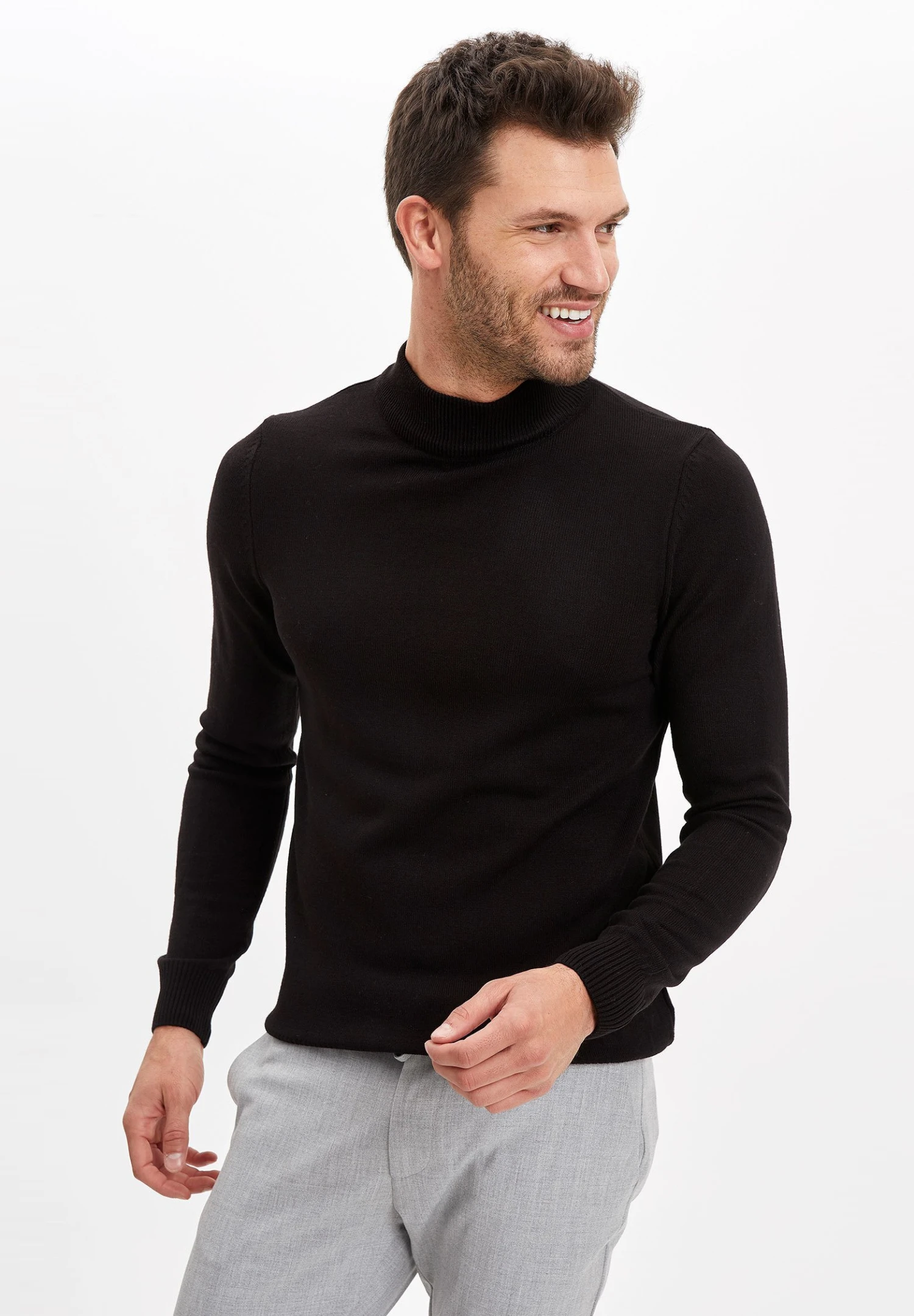 DeFacto Slim Fit - Trui - Black 6 DeFacto Slim Fit - Trui - Black - Afbeelding 4