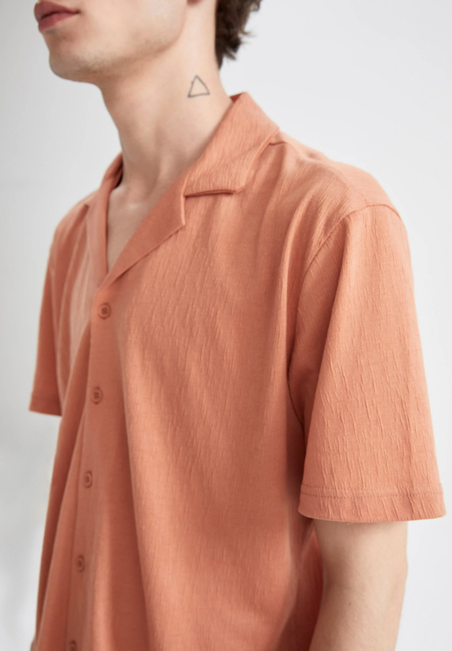 DeFacto Regular Fit- Overhemd - Orange 6 DeFacto Regular Fit- Overhemd - Orange - Afbeelding 4