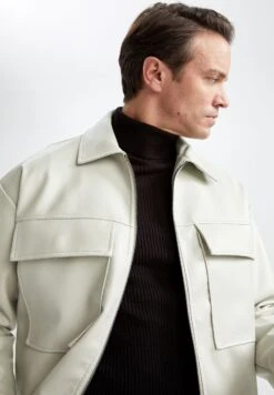 DeFacto Imitatieleren Jas - Ecru 11 DeFacto Imitatieleren Jas - Ecru -DeFacto 54a70d1b677b40d3a3af0e030cce5c2e