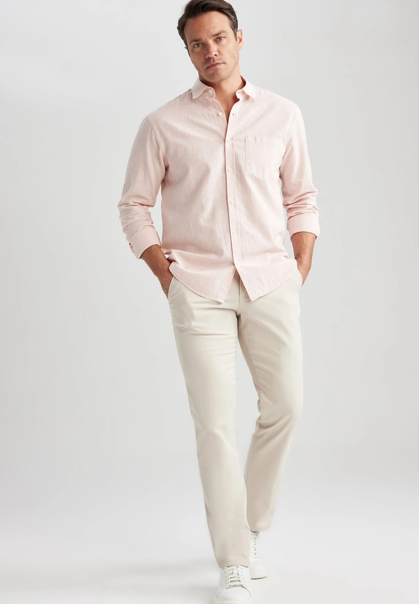 DeFacto Regular Fit - Overhemd - Pink 4 DeFacto Regular Fit - Overhemd - Pink - Afbeelding 2