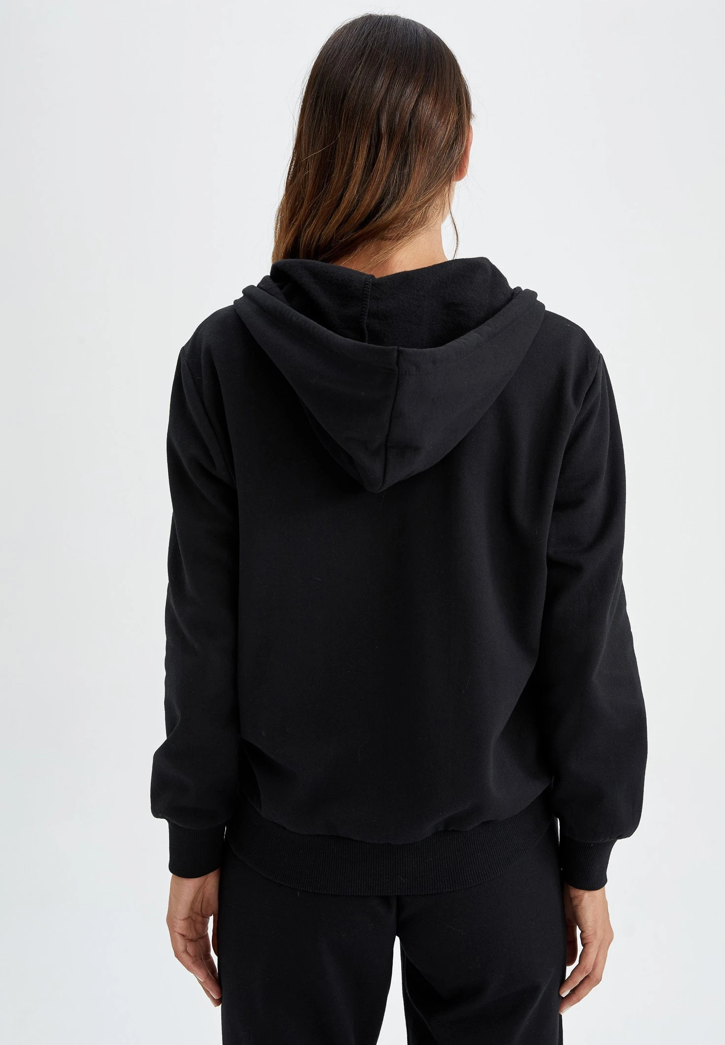 DeFacto Regular Fit - Hoodie - Black 5 DeFacto Regular Fit - Hoodie - Black - Afbeelding 3