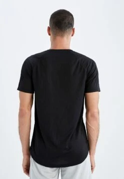 DeFacto Slim Fit - T-Shirt Print - Black 7 DeFacto Slim Fit - T-Shirt Print - Black -DeFacto 553870a80fdf4d8986352ab443c5c745