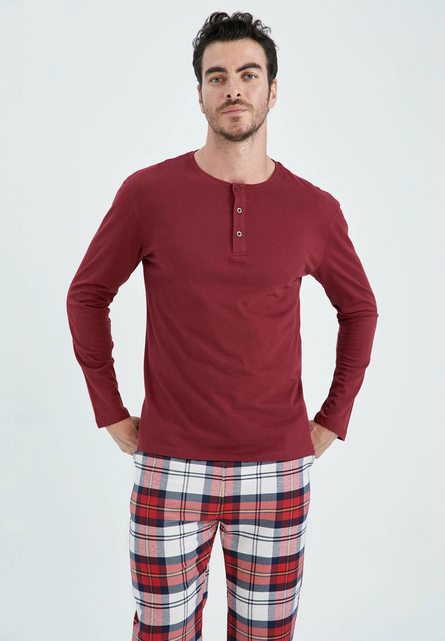 DeFacto Set Regular Fit - Pyjama - Bordeaux 5 DeFacto Set Regular Fit - Pyjama - Bordeaux - Afbeelding 3