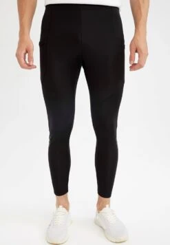 DeFacto Slim Fit Trouser - Trainingsbroek - Black