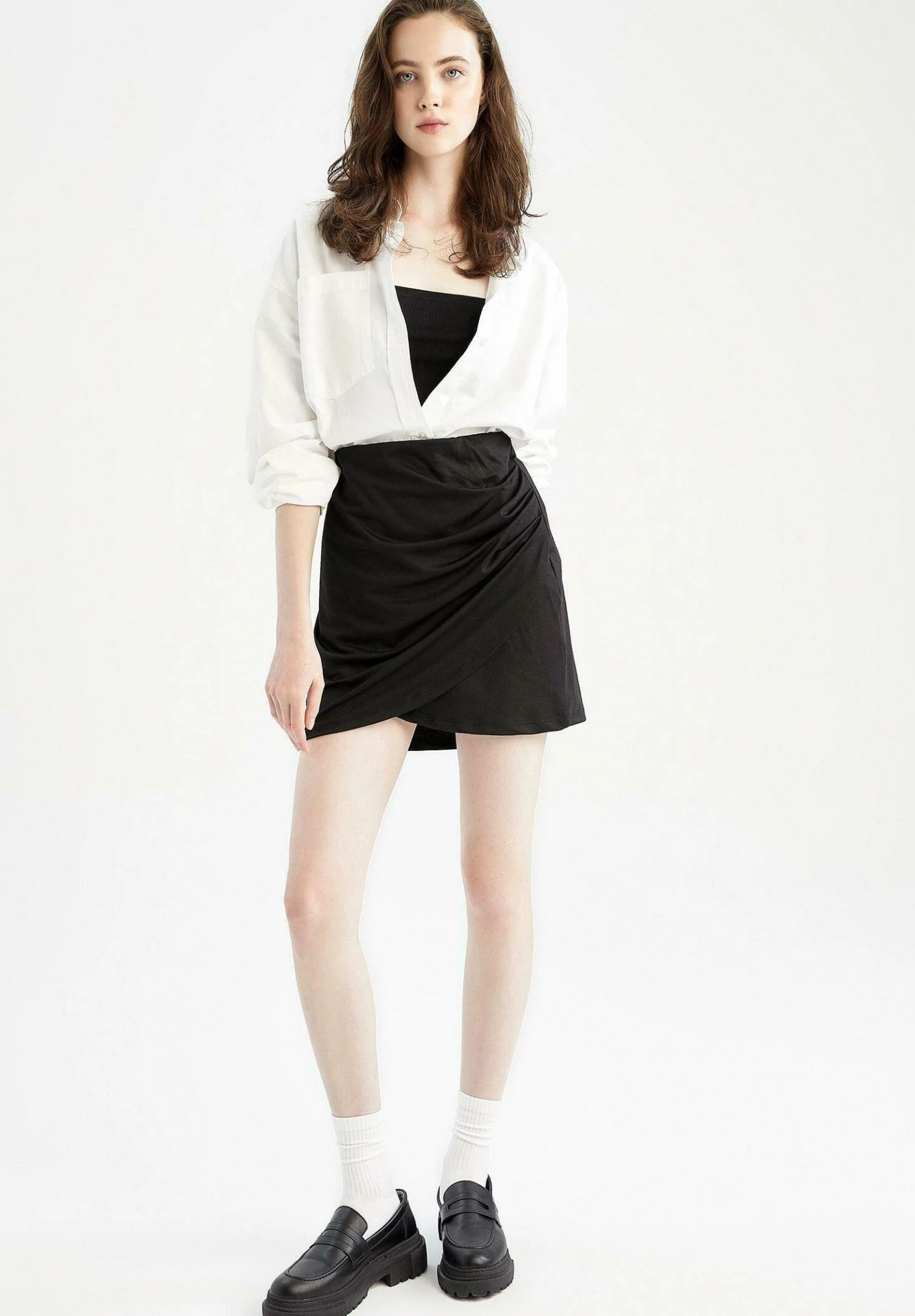 DeFacto Slim Fit - Wikkelrok - Black 4 DeFacto Slim Fit - Wikkelrok - Black - Afbeelding 2