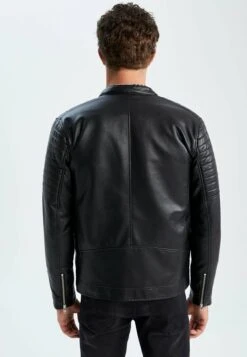 DeFacto Slim Fit - Imitatieleren Jas - Black 9 DeFacto Slim Fit - Imitatieleren Jas - Black -DeFacto 574680bc9ff943308e00733e48ed1913