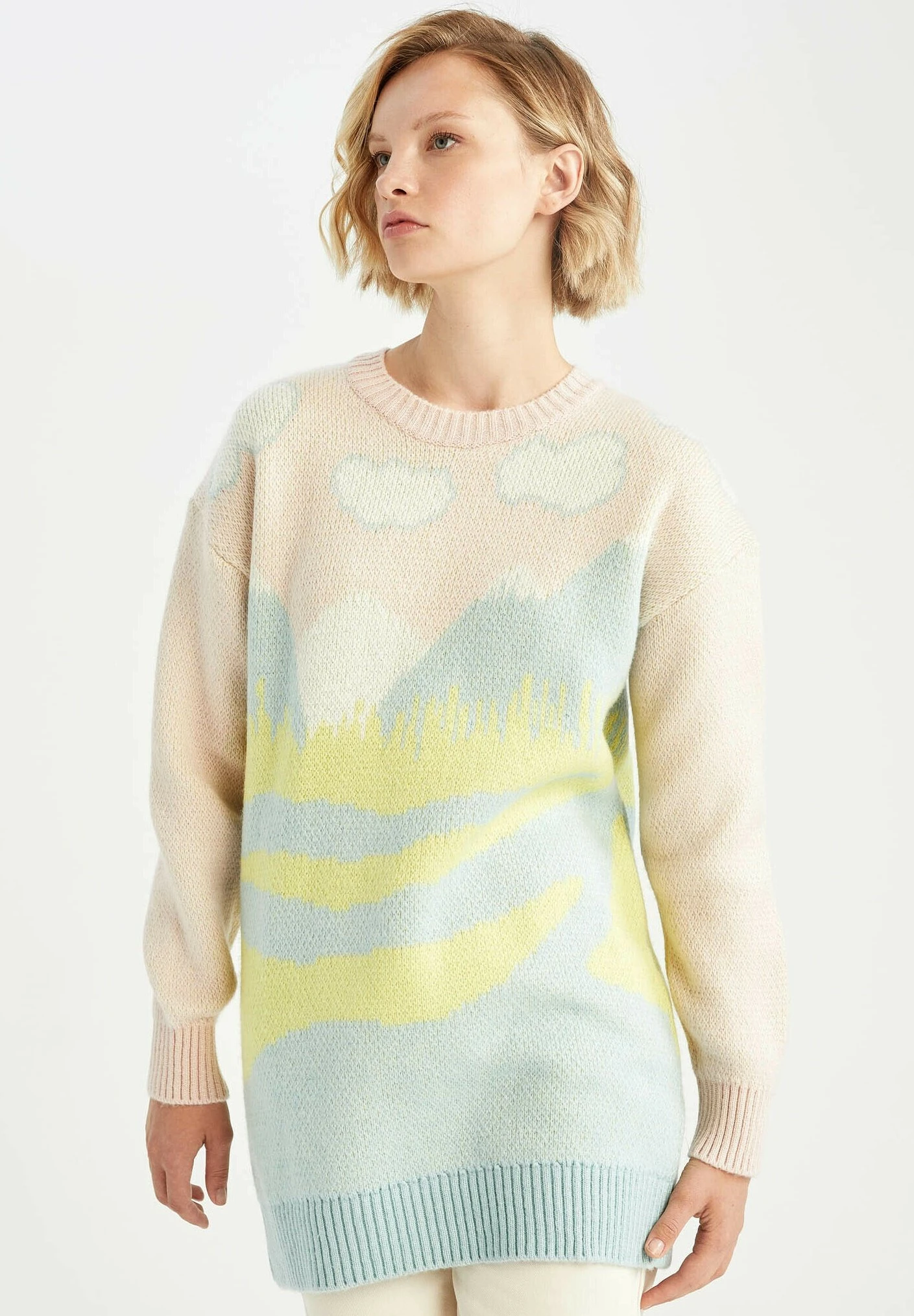 DeFacto Regular Fit- Trui - Pink 6 DeFacto Regular Fit- Trui - Pink - Afbeelding 4