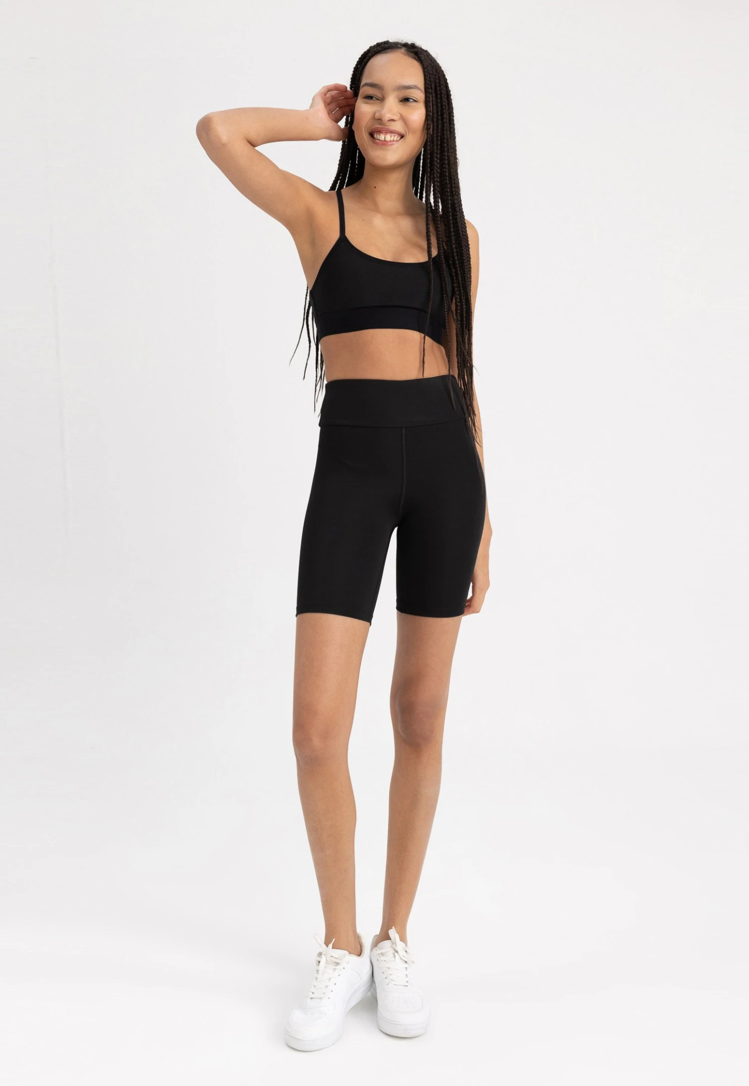 DeFacto Biker- Shorts - Black 4 DeFacto Biker- Shorts - Black - Afbeelding 2