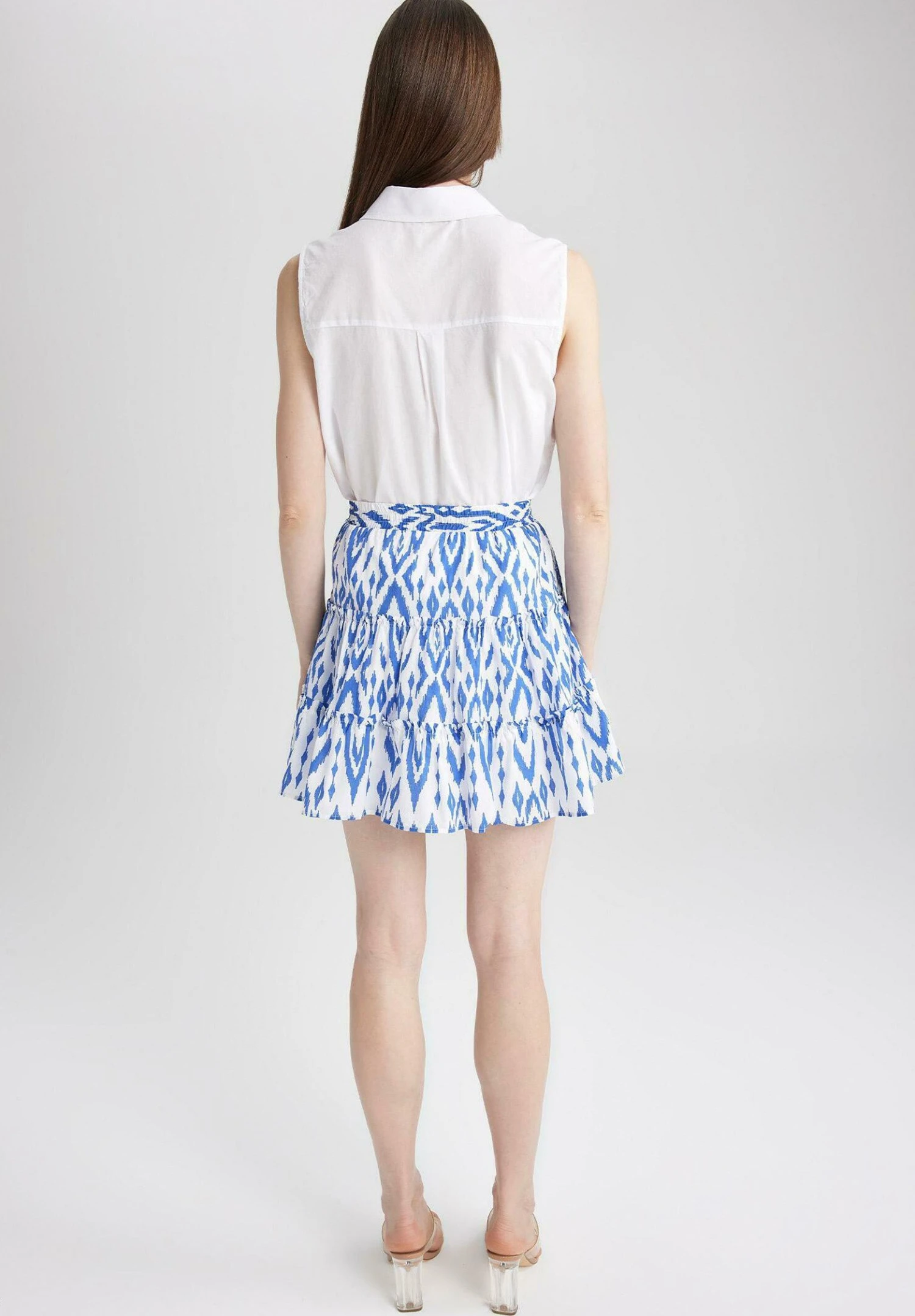 DeFacto Tiered - A-Lijn Rok - Blue 5 DeFacto Tiered - A-Lijn Rok - Blue - Afbeelding 3