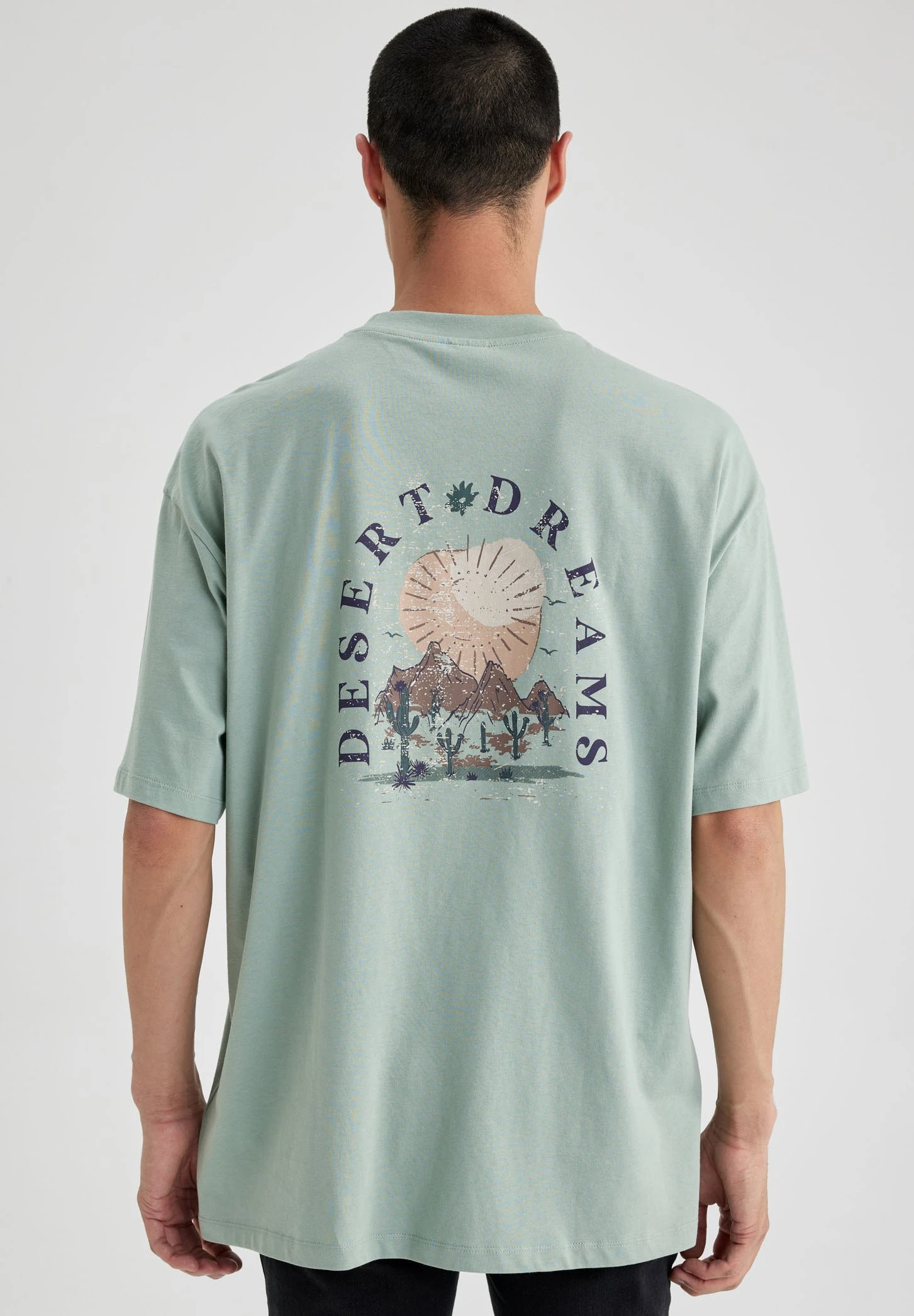 DeFacto T-Shirt Print - Green 3 DeFacto T-Shirt Print - Green