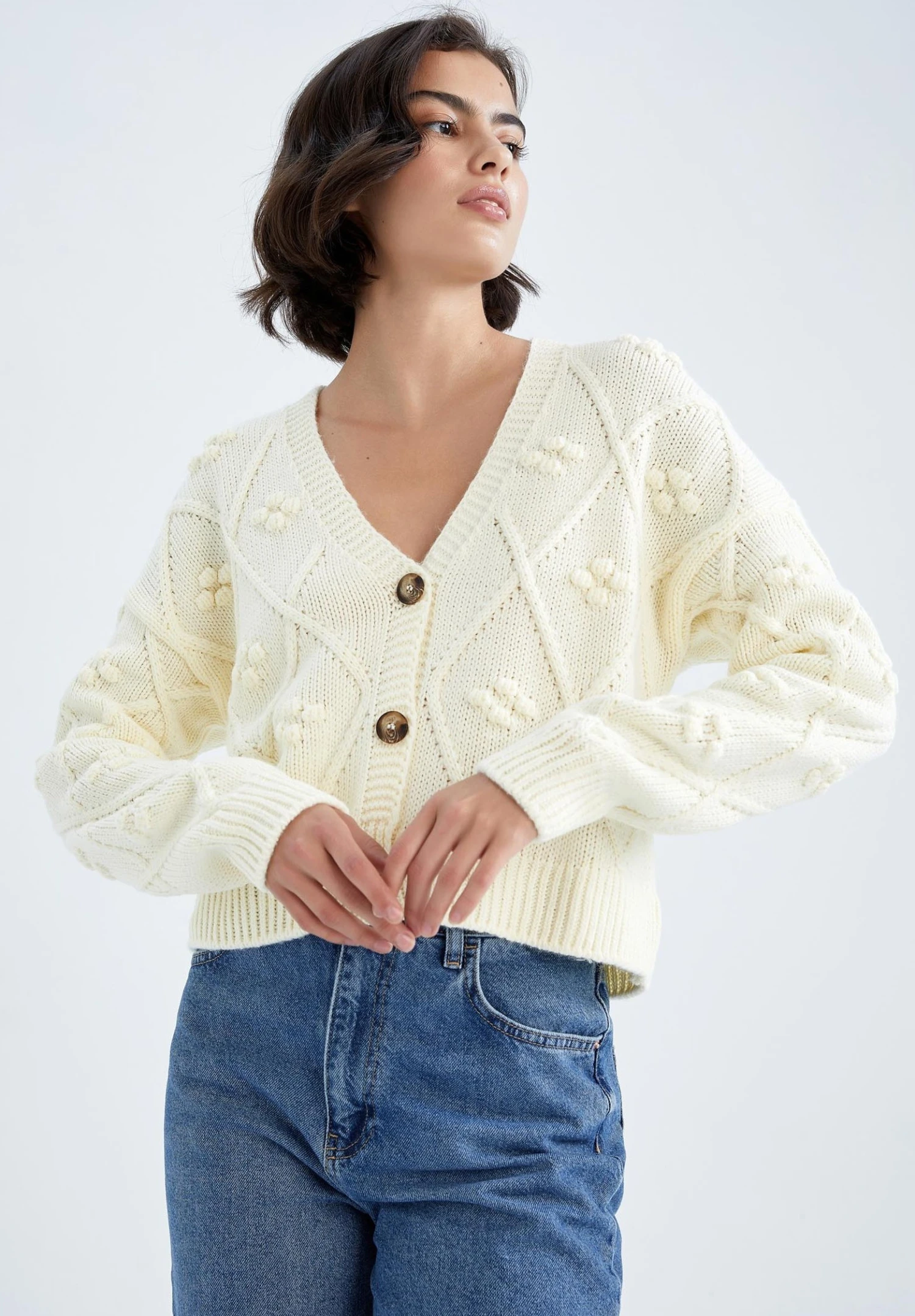 DeFacto Vest - Ecru 3 DeFacto Vest - Ecru