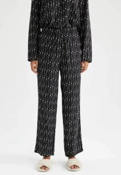 DeFacto Regular Fit - Pyjamabroek - Black