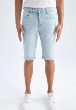 DeFacto Slim Fit - Jeansshort - Blue