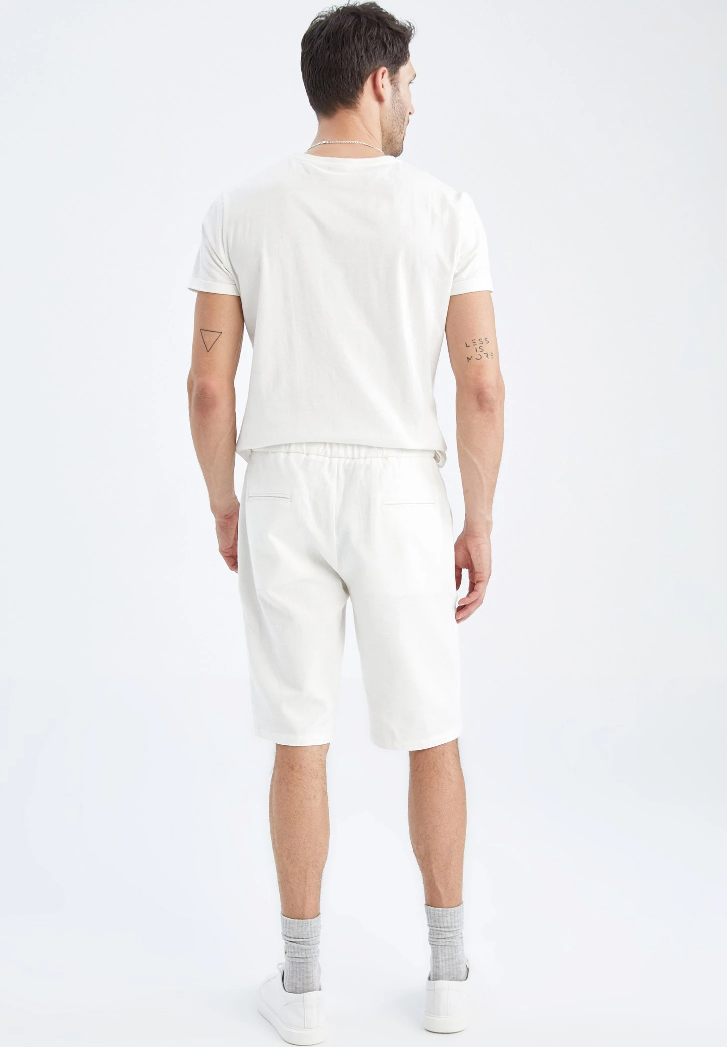 DeFacto Regular Fit - Shorts - White 5 DeFacto Regular Fit - Shorts - White - Afbeelding 3