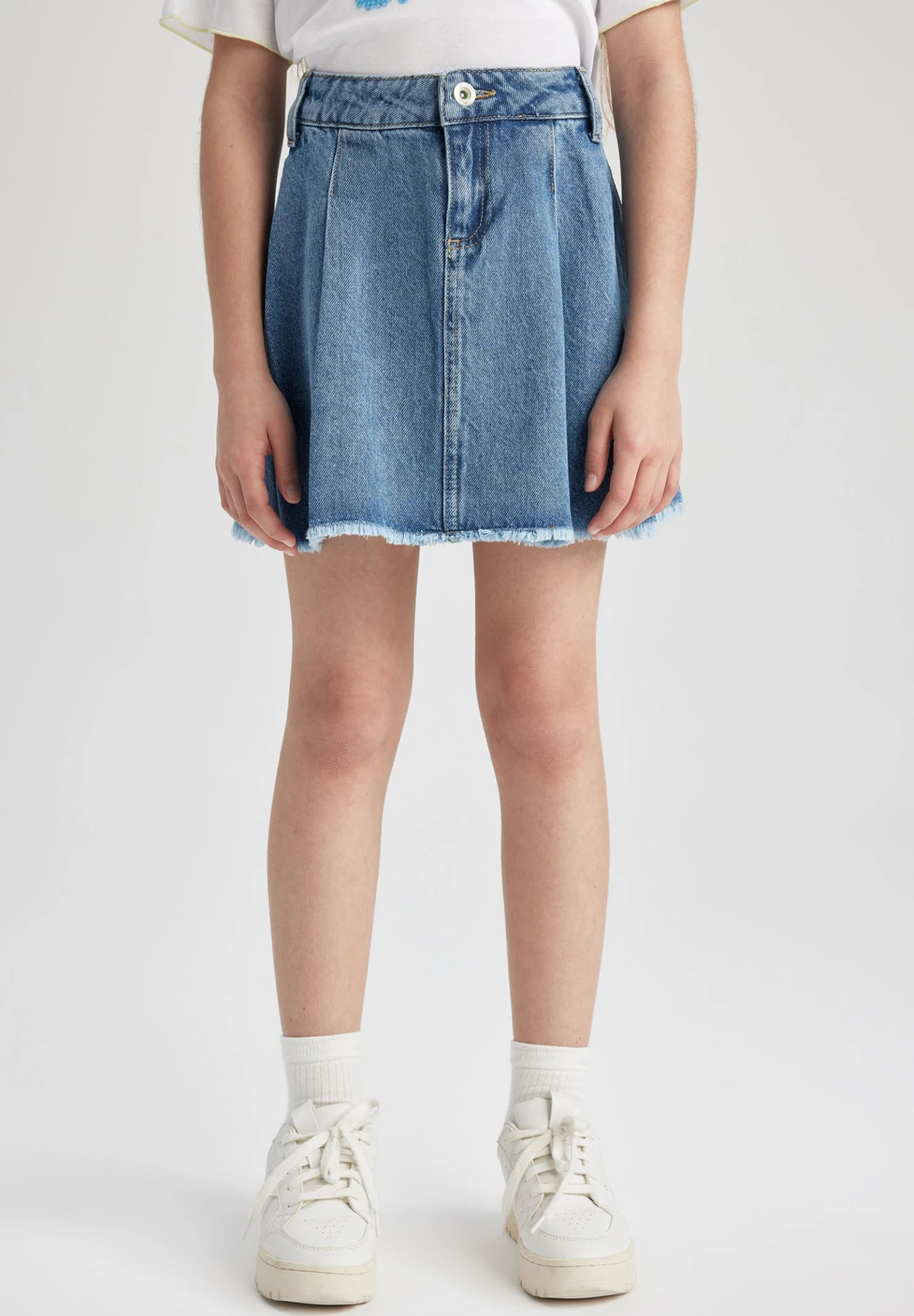 DeFacto Plooirok - Blue 4 DeFacto Plooirok - Blue - Afbeelding 2