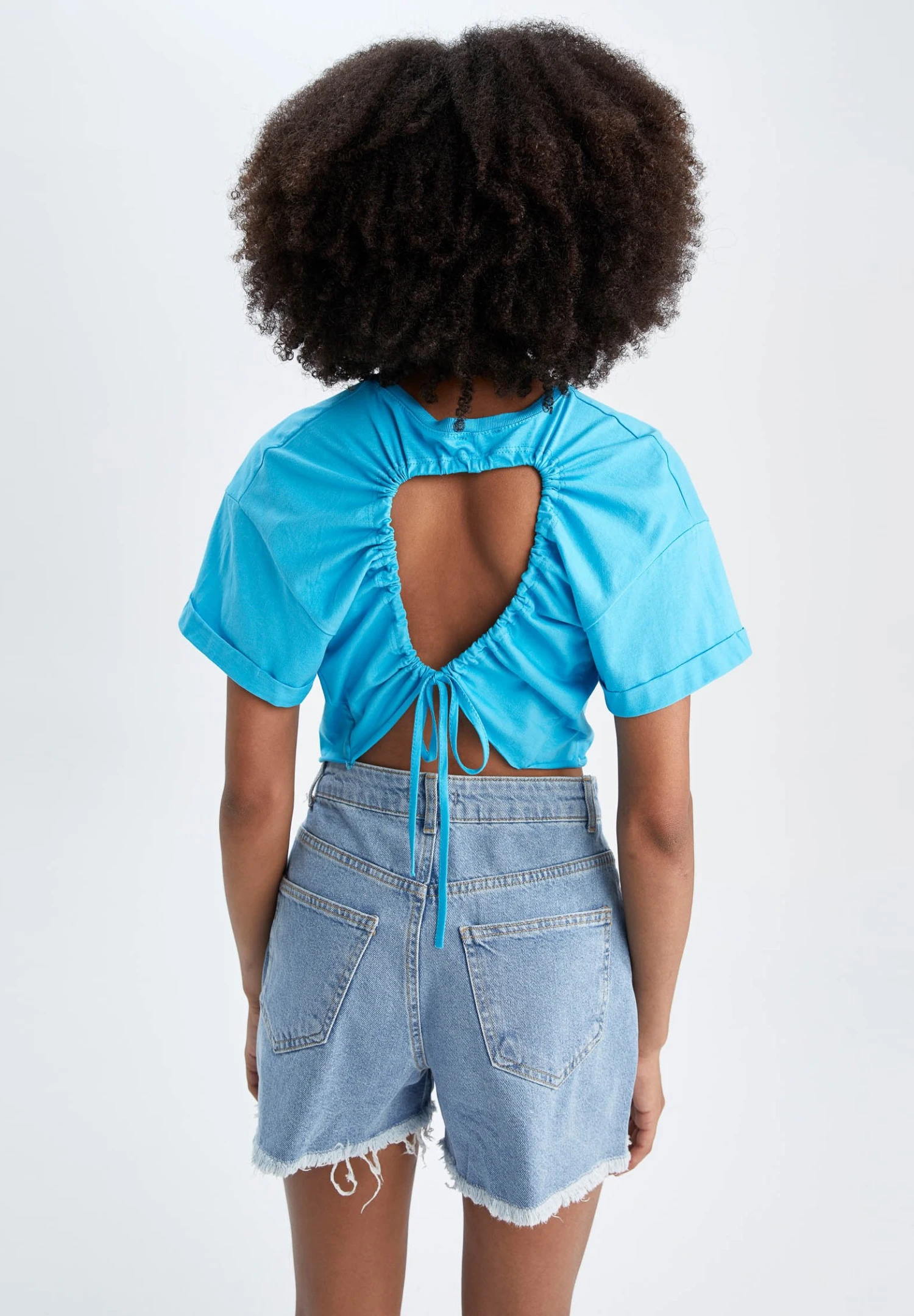 DeFacto T-Shirt Print - Blue 5 DeFacto T-Shirt Print - Blue - Afbeelding 3