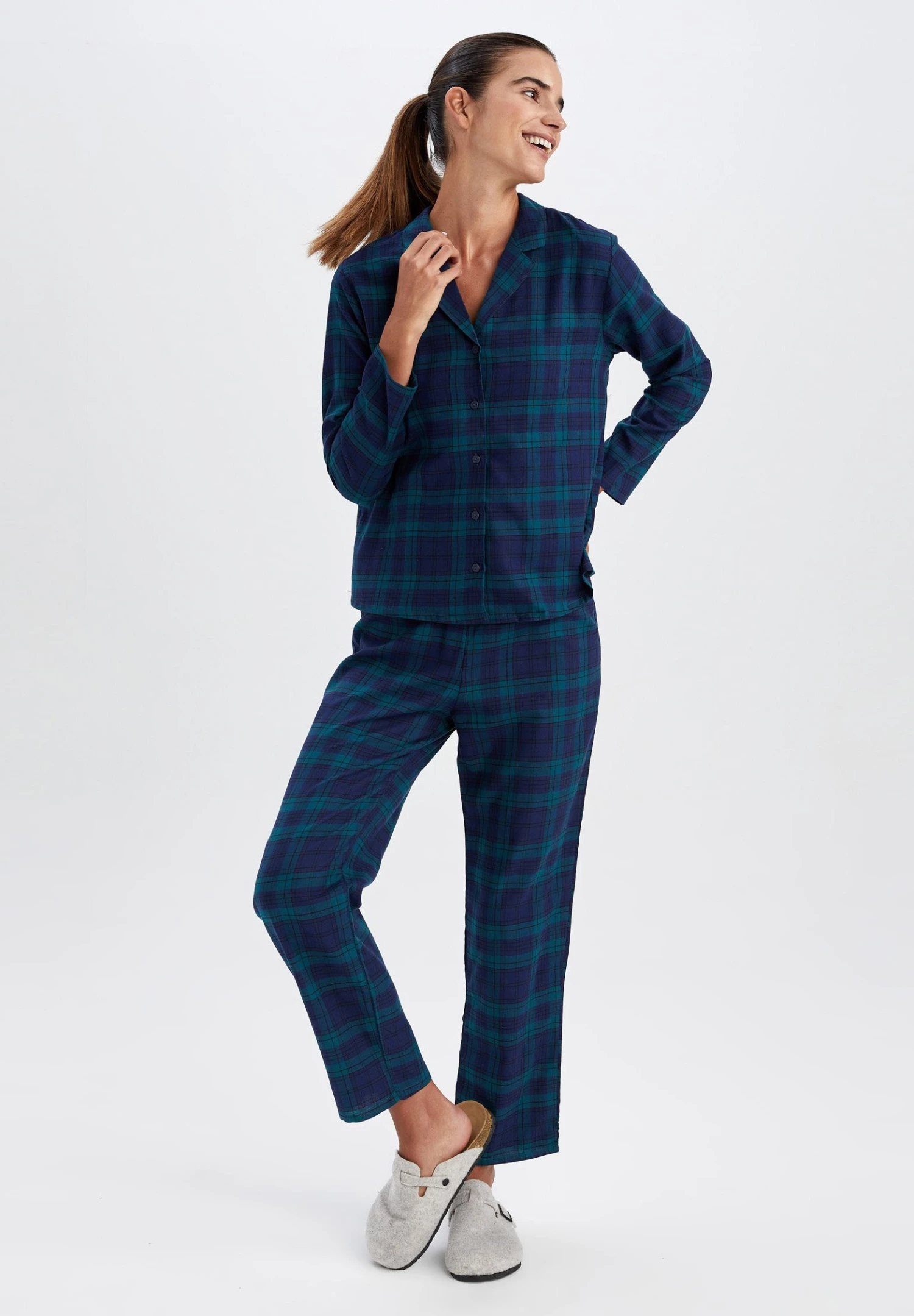 DeFacto Set Regular Fit- Pyjama - Navy 4 DeFacto Set Regular Fit- Pyjama - Navy - Afbeelding 2