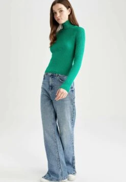 DeFacto Slim Fit - Trui - Green -DeFacto 60b56ed5f22c4de18bf5251c23543ca4