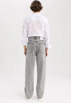 DeFacto Baggy - Relaxed Fit Jeans - Grey -DeFacto 618ca062085b4b62a3fa36effdfe61cc