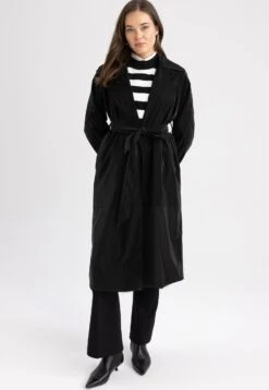 DeFacto Regular Fit- Trenchcoat - Black 7 DeFacto Regular Fit- Trenchcoat - Black -DeFacto 62747013e3c346cab5b2bd74f5f07604