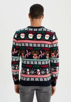 DeFacto Regular Fit Christmas Jumper - Trui - Navy 7 DeFacto Regular Fit Christmas Jumper - Trui - Navy -DeFacto 62f5605e0d2a4abe9659fe035dd9381a