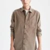 DeFacto Regular Fit- Lichte Jas - Khaki -DeFacto 63de0a011d6e401f8d4a90e732c42830