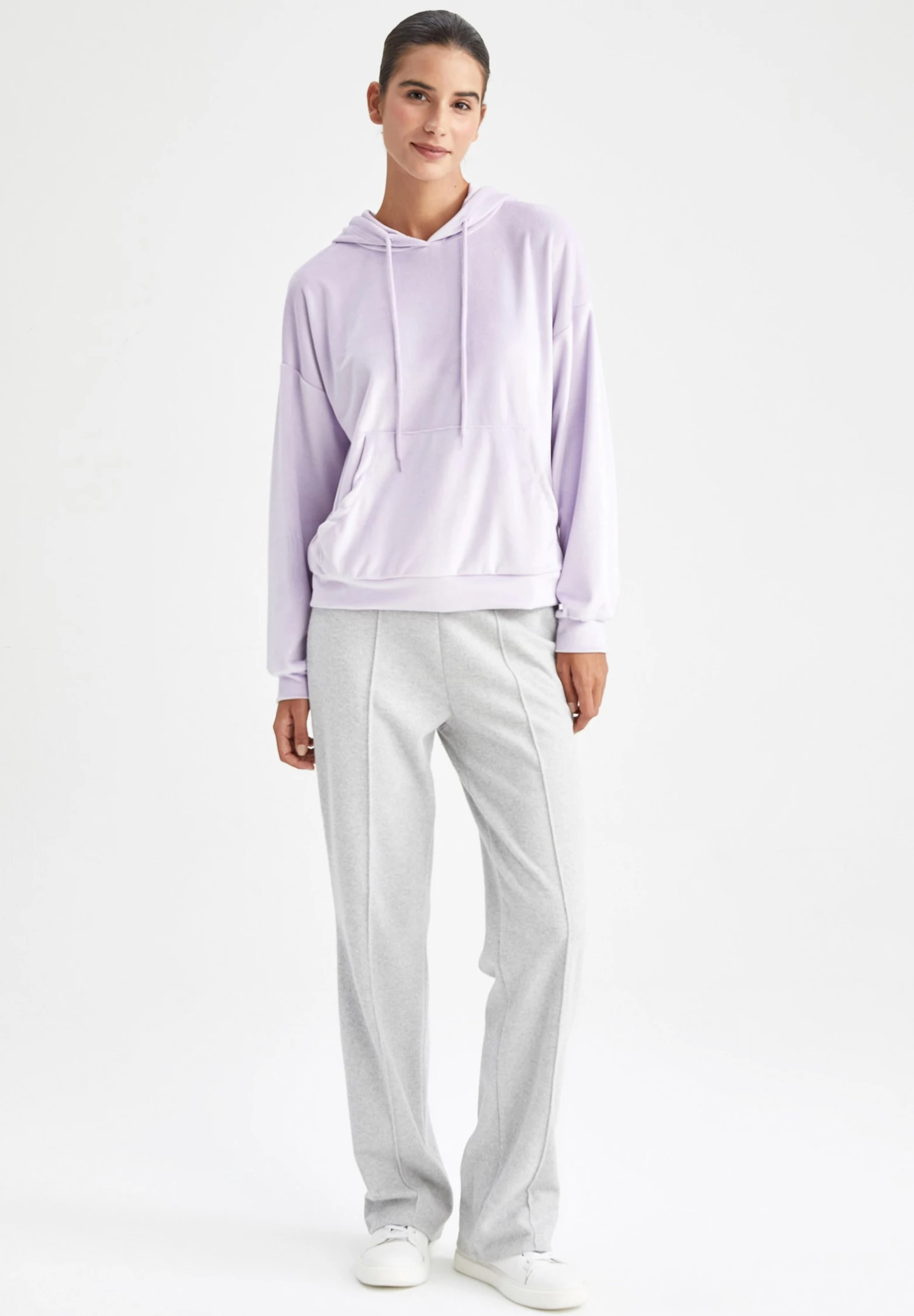 DeFacto Regular Fit - Hoodie - Purple 4 DeFacto Regular Fit - Hoodie - Purple - Afbeelding 2