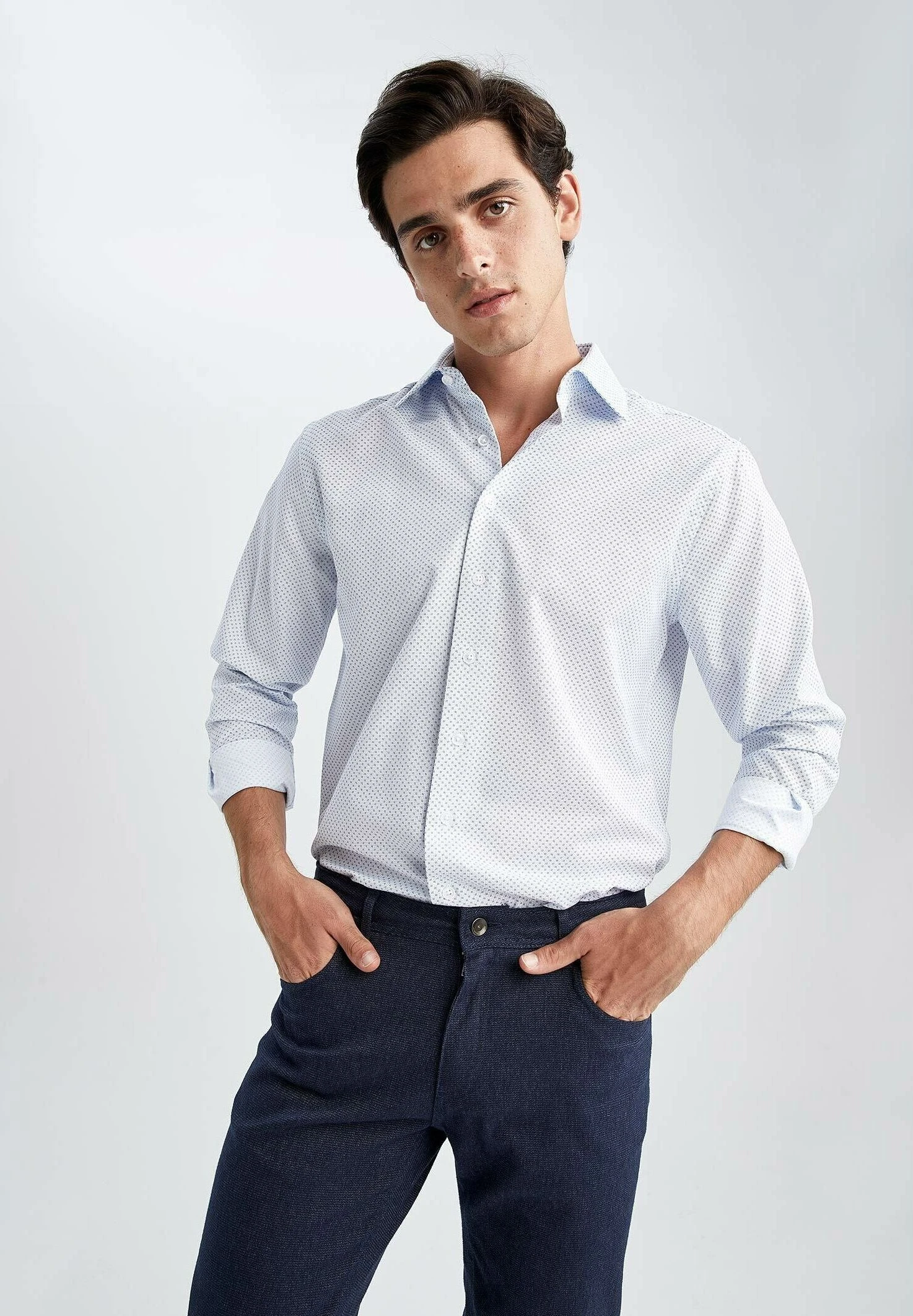 DeFacto Modern Fit- Zakelijk Overhemd - White 3 DeFacto Modern Fit- Zakelijk Overhemd - White