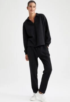 DeFacto Regular Fit - Trainingsbroek - Black -DeFacto 651a465f6da44d4e88027daa7b385de1