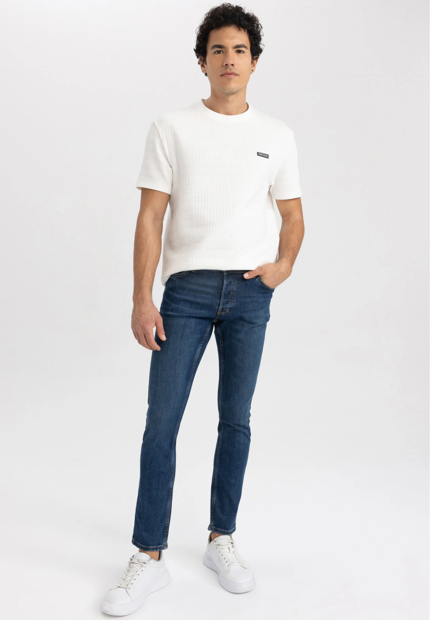 DeFacto Sergio Trouser - Slim Fit Jeans - Blue 4 DeFacto Sergio Trouser - Slim Fit Jeans - Blue - Afbeelding 2