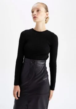 DeFacto Fitted Pullover - Trui - Black